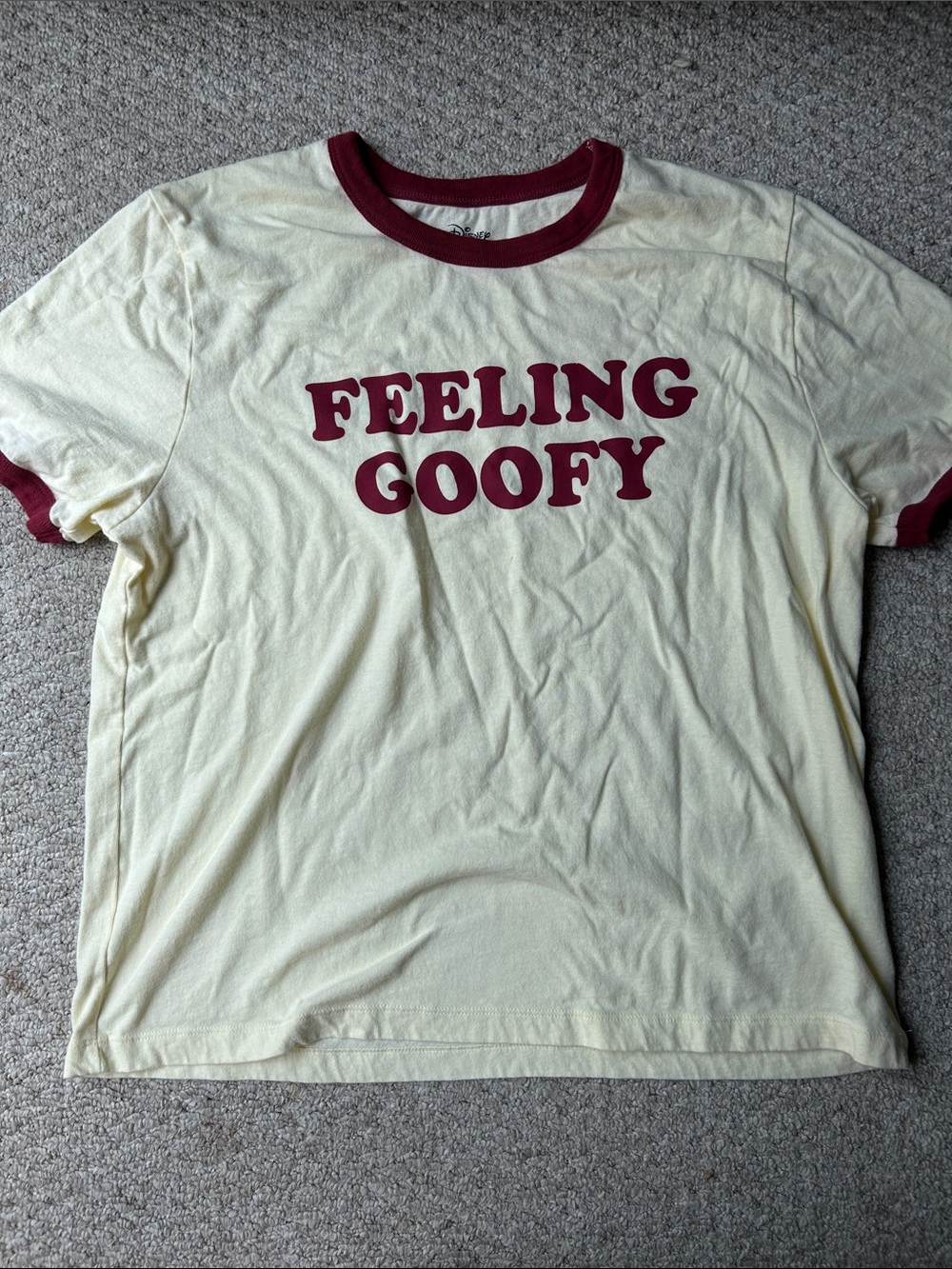 Disney Short Sleeve Tee - yellow and Burgundy
